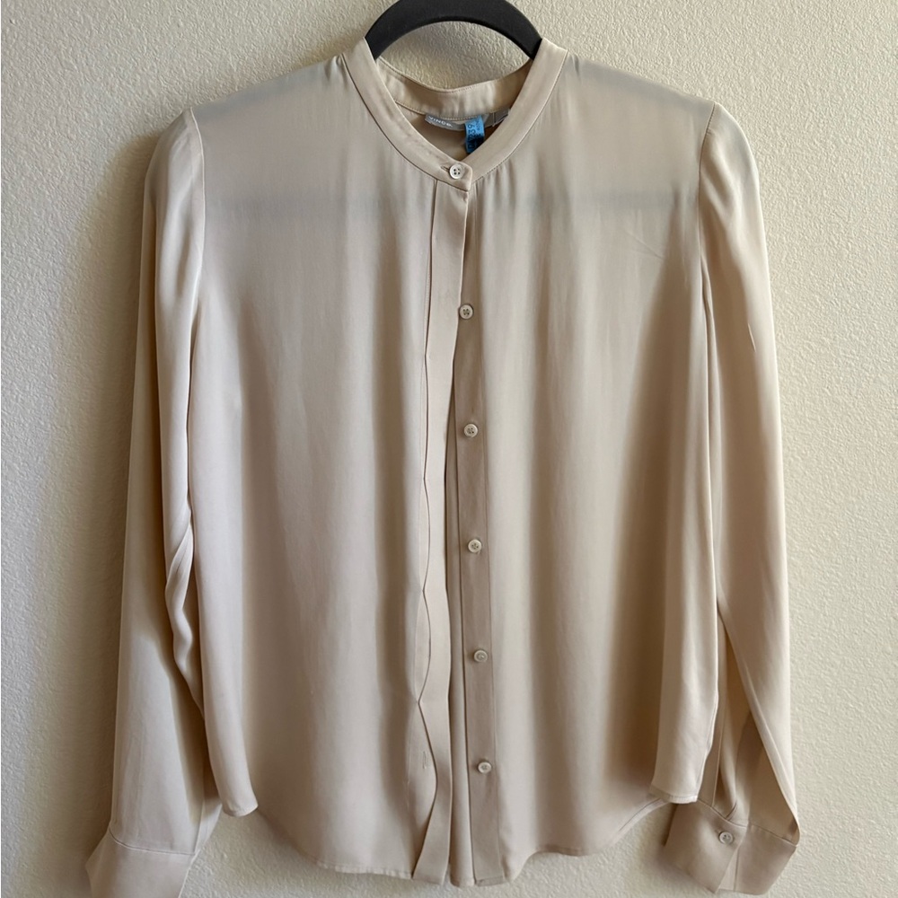 VINCE silk Button-Up Blouse